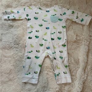 Gymboree White and Green Insect Print One Piece